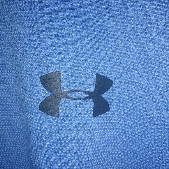 Under Armor L Tech Tee Mens Blue Short Sleeved Athletic Shirt - Picture 3 of 6